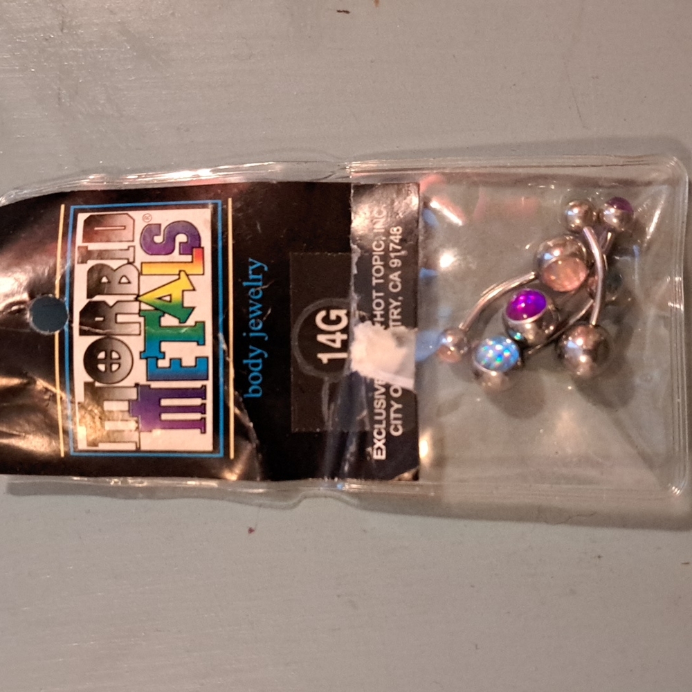 NWT Morbid Metals 14 gauge belly button jewelry 4pk
